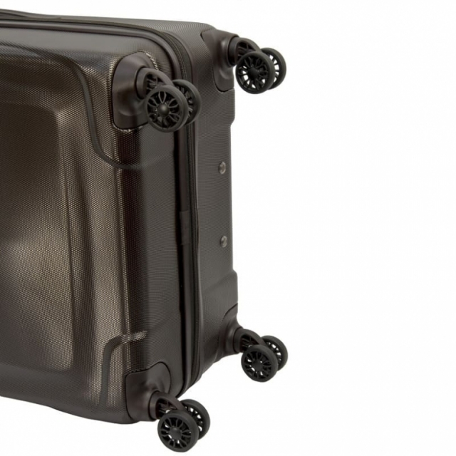 808 PC - 24 (D.BROWN) Чемодан на 4 колесах (Коричневый/45*67,5*25/поликарбонат/M/3,5 кг/90 литров)