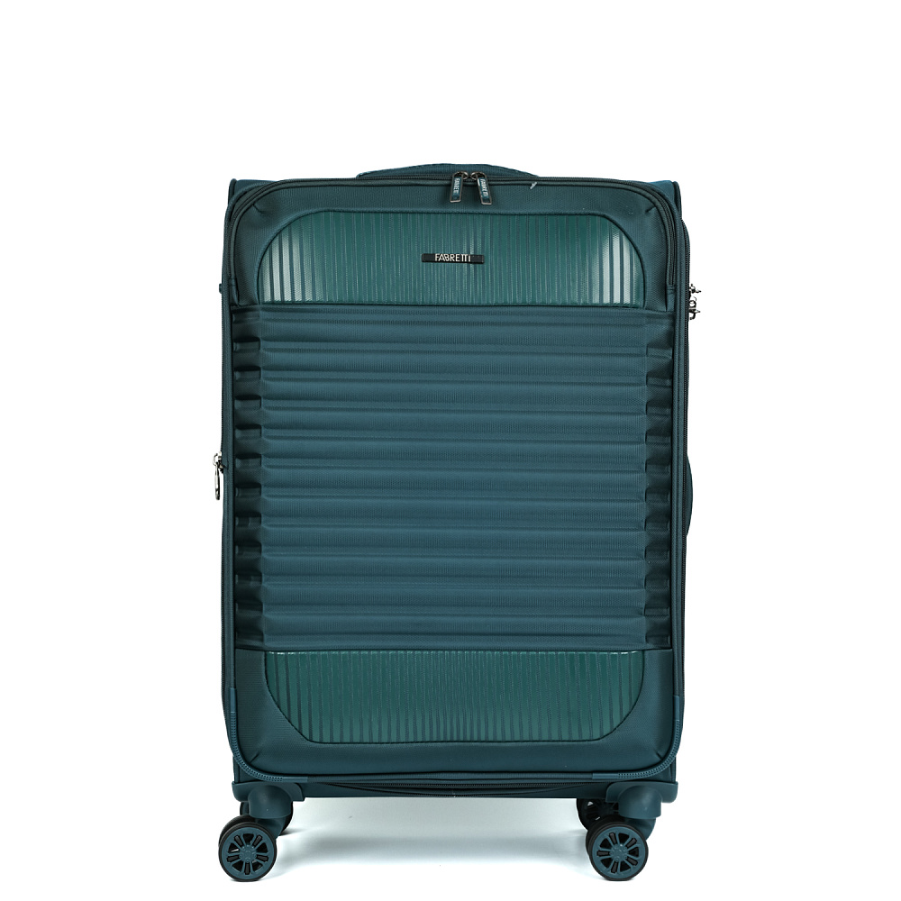 TRM2311-24-11 FABRETTI Чемодан 4-х колесный 100% полиэстер (Зелёный/44*68*27/полиэстер/M/FABRETTI)