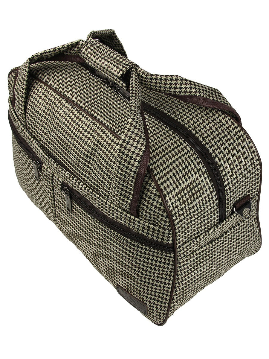 М-505 Саквояж дизайн гусиная лапка (Бежевый/47*28*20/текстиль/NTL Continent)