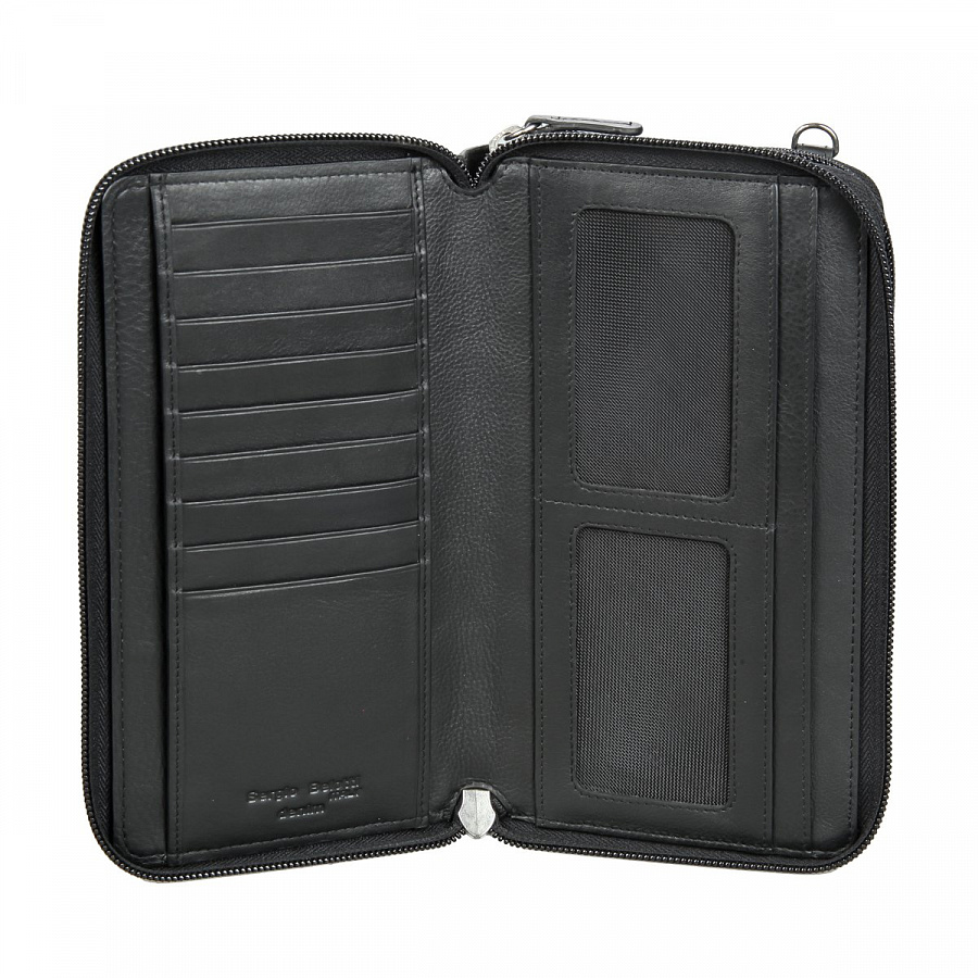 846-02 (denim black) Клатч мужской Sergio Belotti  (Черный/11,5*20*3,5/натуральная кожа)