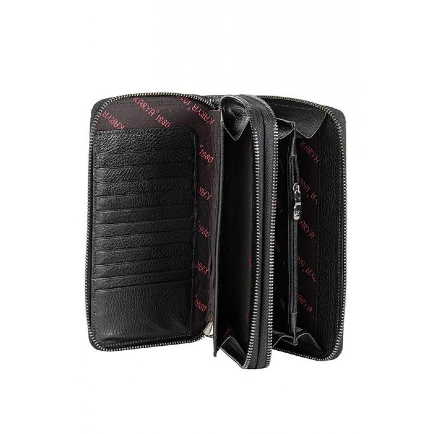 0890-53 Клатч натуральная кожа KARYA (Черный/21*12*5/натуральная кожа/KARYA)