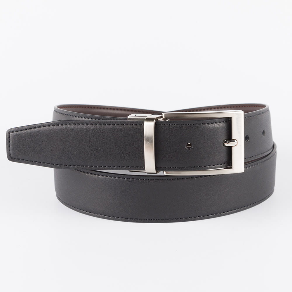 MLJJ3549-01/02 Ремень мужской (чёрный/коричневый) (Черный/коричневый/110-130 см/натуральная кожа/Jonas Hanway)