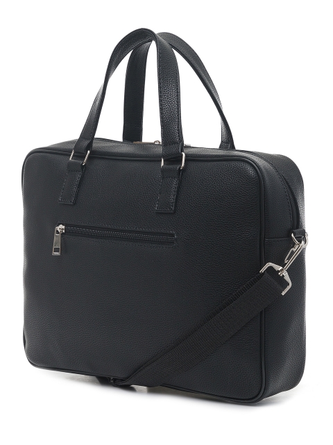 3435 Сумка мужская чёрная (Черный/искусственная кожа)