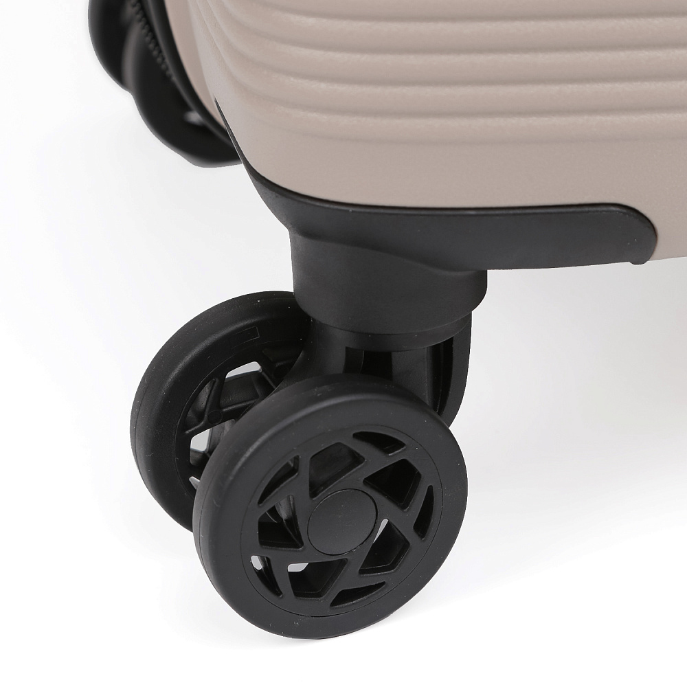 AT1010-20-12 FABRETTI Чемодан 4-х колесный 100% полипропилен (бежевый тёмный/39*55*21/полипропилен/S/FABRETTI)