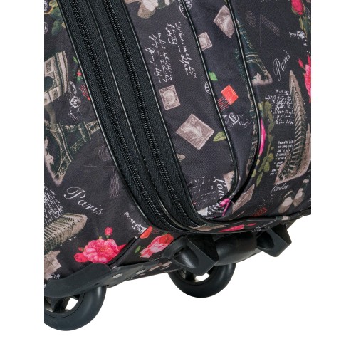 М-7622-1 Сумка на колесах дизайн париж (фиолетовый/33*54*31/катионик/NTL Continent)