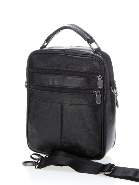 996 Сумка мужская натуральная кожа (Черный/24*8*17,5/натуральная кожа)