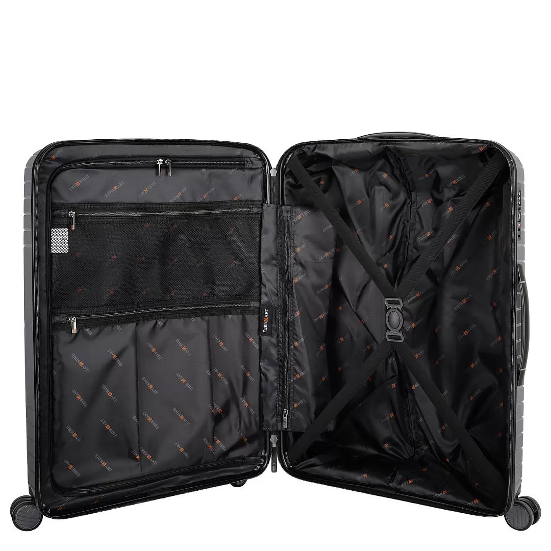 45A-015-424 Чемодан 4-х колесный (Серый/45*68*26/полипропилен/M/3,0 кг/70 литров)