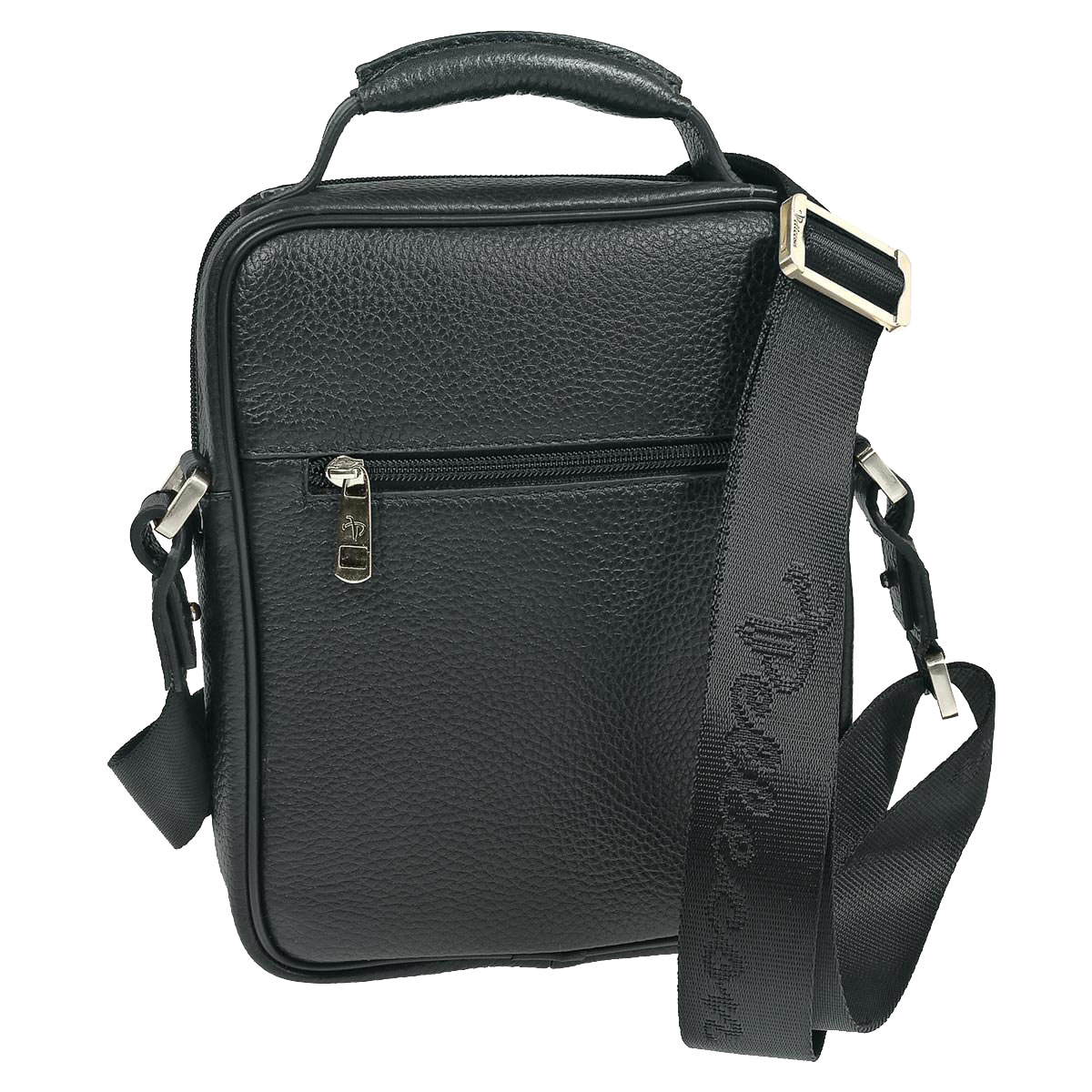 102-824-1 Сумка мужская кожа (Пеллекон) (черный/19,5*25*7/натуральная кожа/PELLECON)