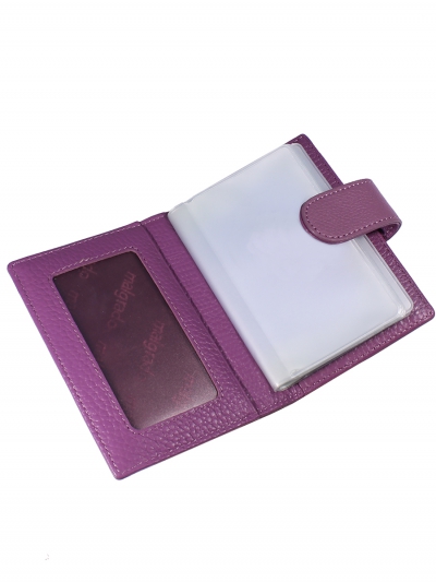 42003-2605 Plum Визитница Malgrado (фиолетовый/7,5*11*1,5/натуральная кожа/Malgrado)