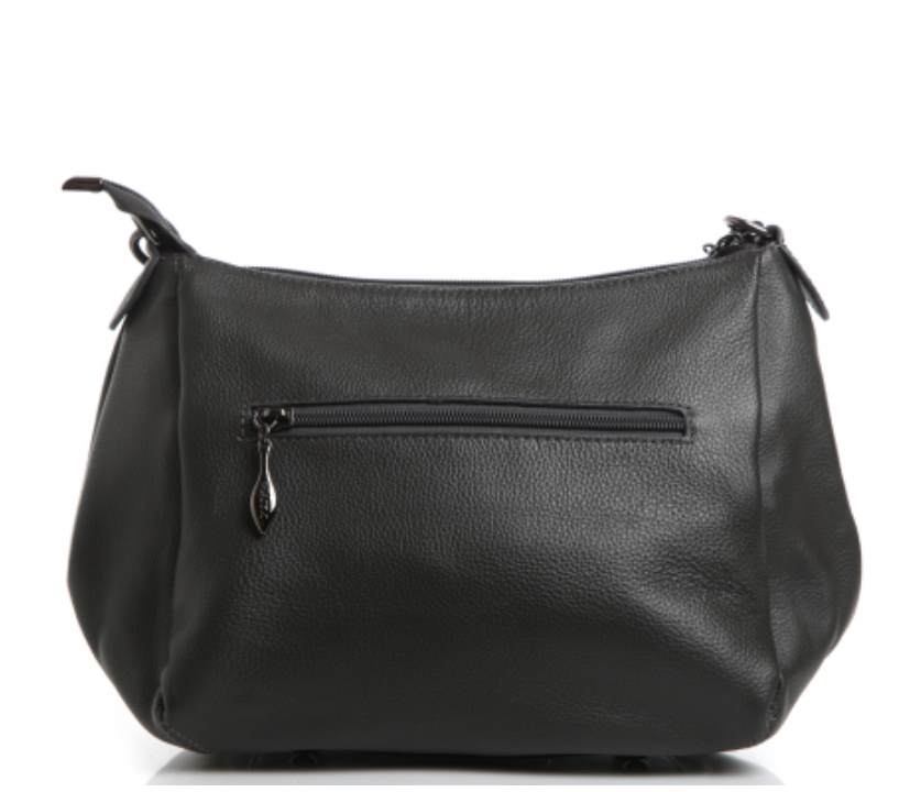 925К Сумка женская натуральная кожа (чёрный) (Черный/29*22*14/натуральная кожа/Redmond)