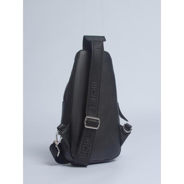 2411LN Сумка-рюкзак на одной лямке Черный (черный/16*32*5/натуральная кожа/Richet)
