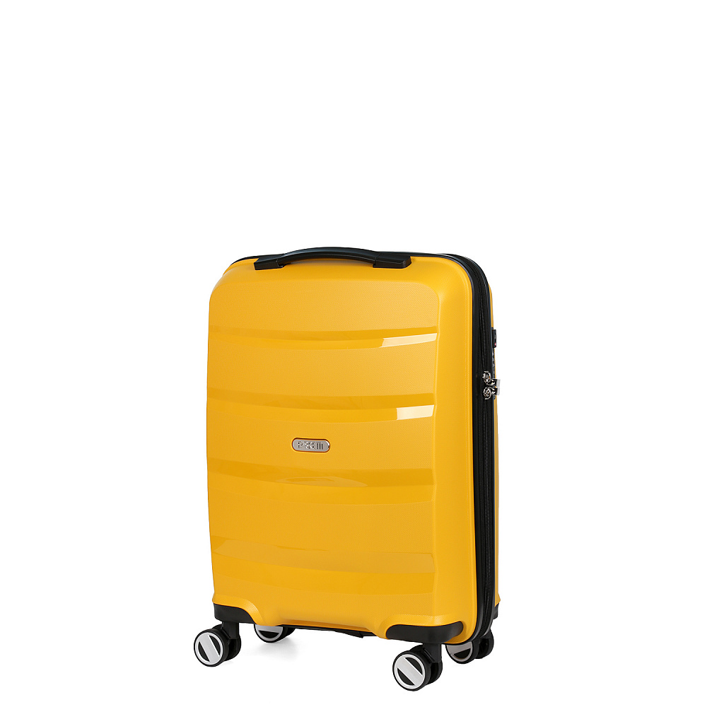 EN7520-20-7 FABRETTI Чемодан 4-х колесный 100% полипропилен (Жёлтый/38*55*18/полипропилен/S/2,8 кг/FABRETTI)