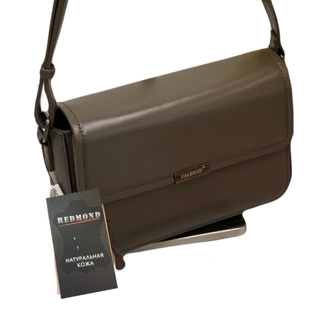 2003К Сумка женская натуральная кожа (grey) (Серый/22*15*7/натуральная кожа/Redmond)
