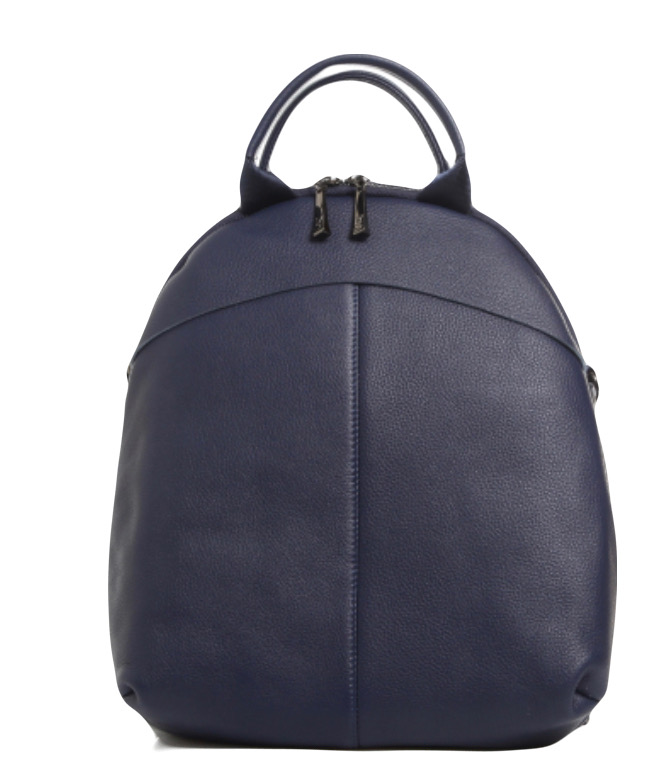 847К Сумка-рюкзак женская натуральная кожа синий (Синий/натуральная кожа/Redmond)