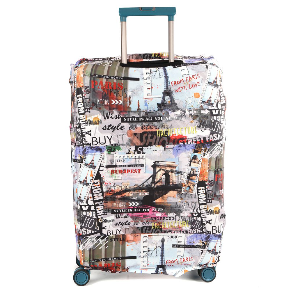 W1051-M FABRETTI Чехол для чемодана  92%полиэстер 8%спандекс (Коричневый/M/полиэстер/спандекс/FABRETTI)