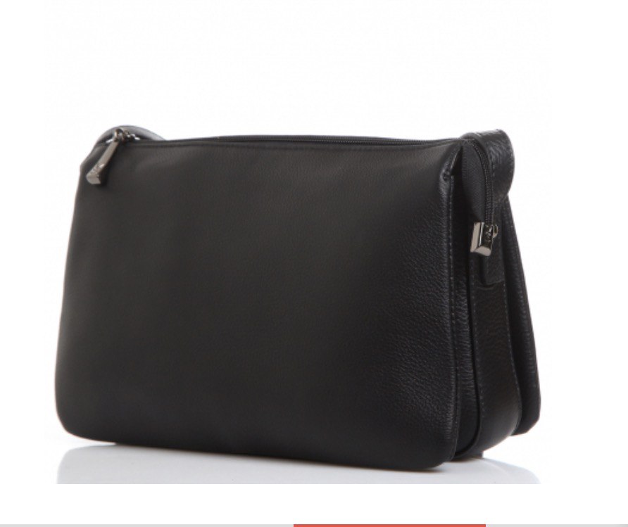 226К Сумка женская натуральная кожа (черный) (черный/28*20*7/натуральная кожа/Redmond)