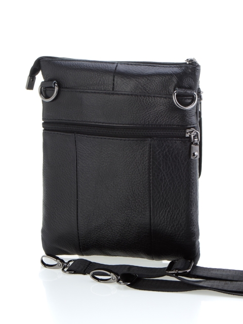 5902 Сумка мужская натуральная кожа (Черный/23*17*2/натуральная кожа)