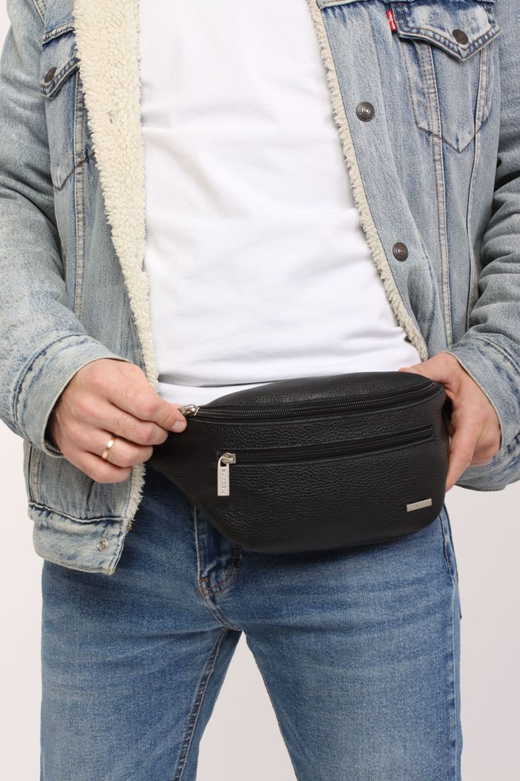 78234 Сумка поясная НИКОЛАС DEERSKIN кожа черный (Черный/22*13*8/натуральная кожа/R.Blake)