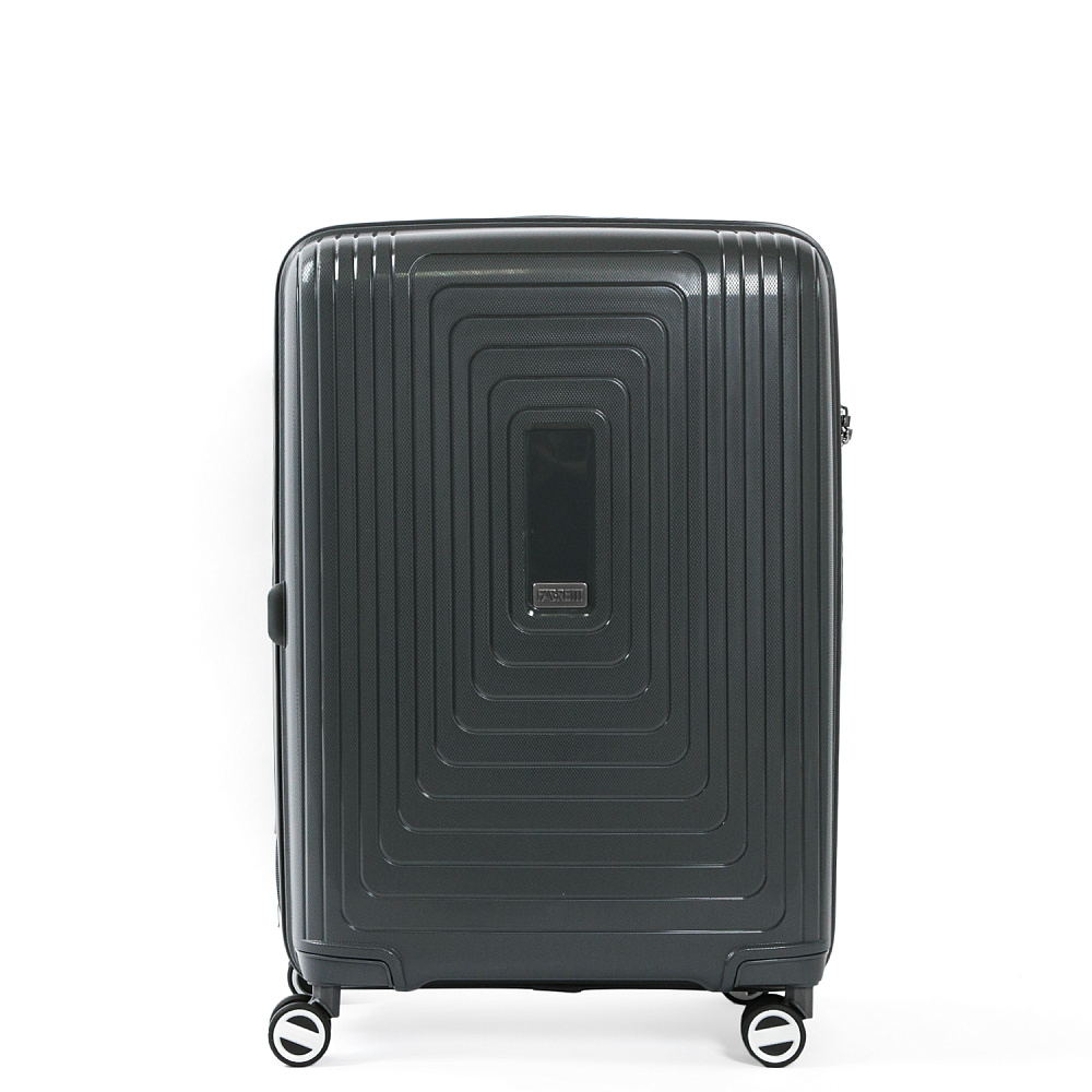 EN3520-24-3 Чемодан 4-х колесный 100% полипропилен FABRETTI  (Серый/47*68*29/полипропилен/M)