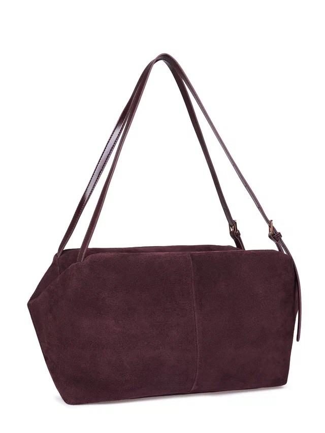 HL 13-353115 Сумка женская замша/экокожа (бордовый) (бордовый/34*20*14/натуральная замша/экокожа/Hogerland)