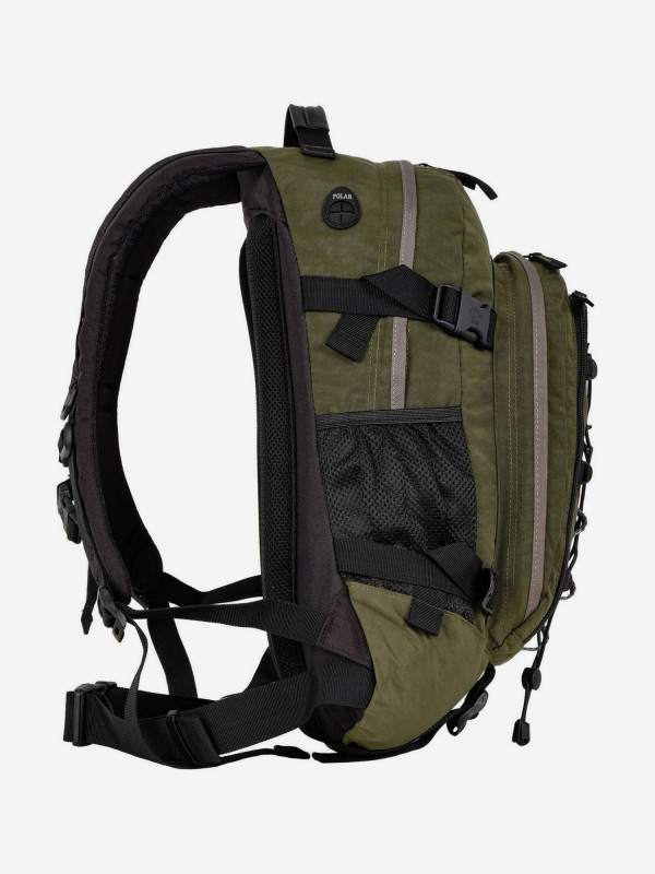 П1956-08 (хаки) Рюкзак со шнурками текстиль (Хаки/27*46*16/полиэстер/0,8 кг/20 литров/Polar)