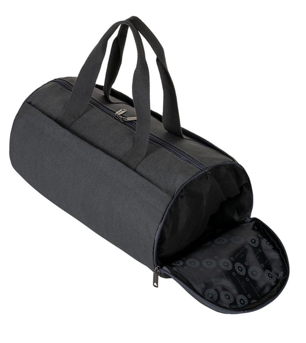 М-710 Сумка спортивная брезент серый (Серый/43*25*25/брезент/NTL Continent)