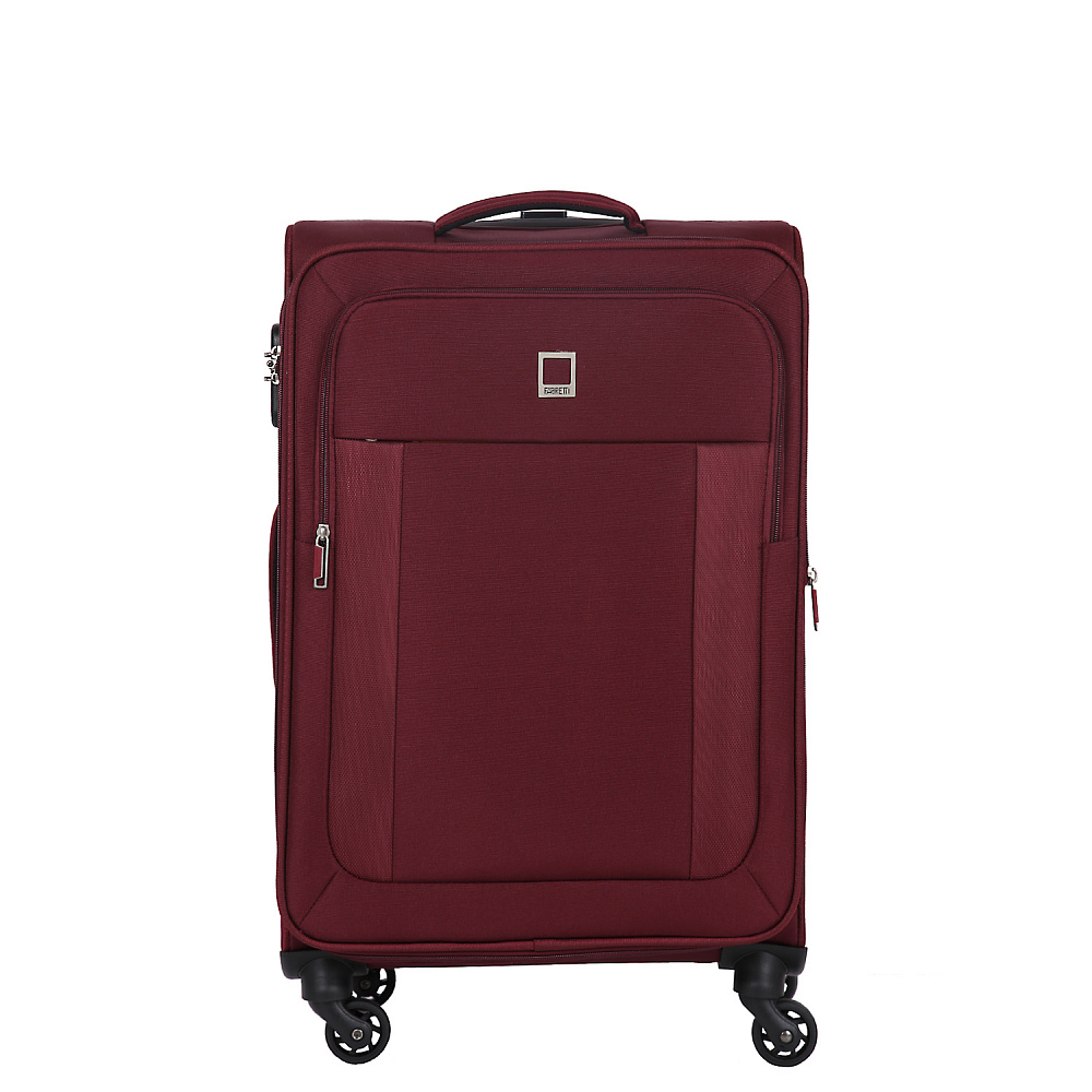 NE2020-24-4 Чемодан 4-х колесный 100% полиэстер FABRETTI  (Бордовый/43*66*27/полиэстер/M)