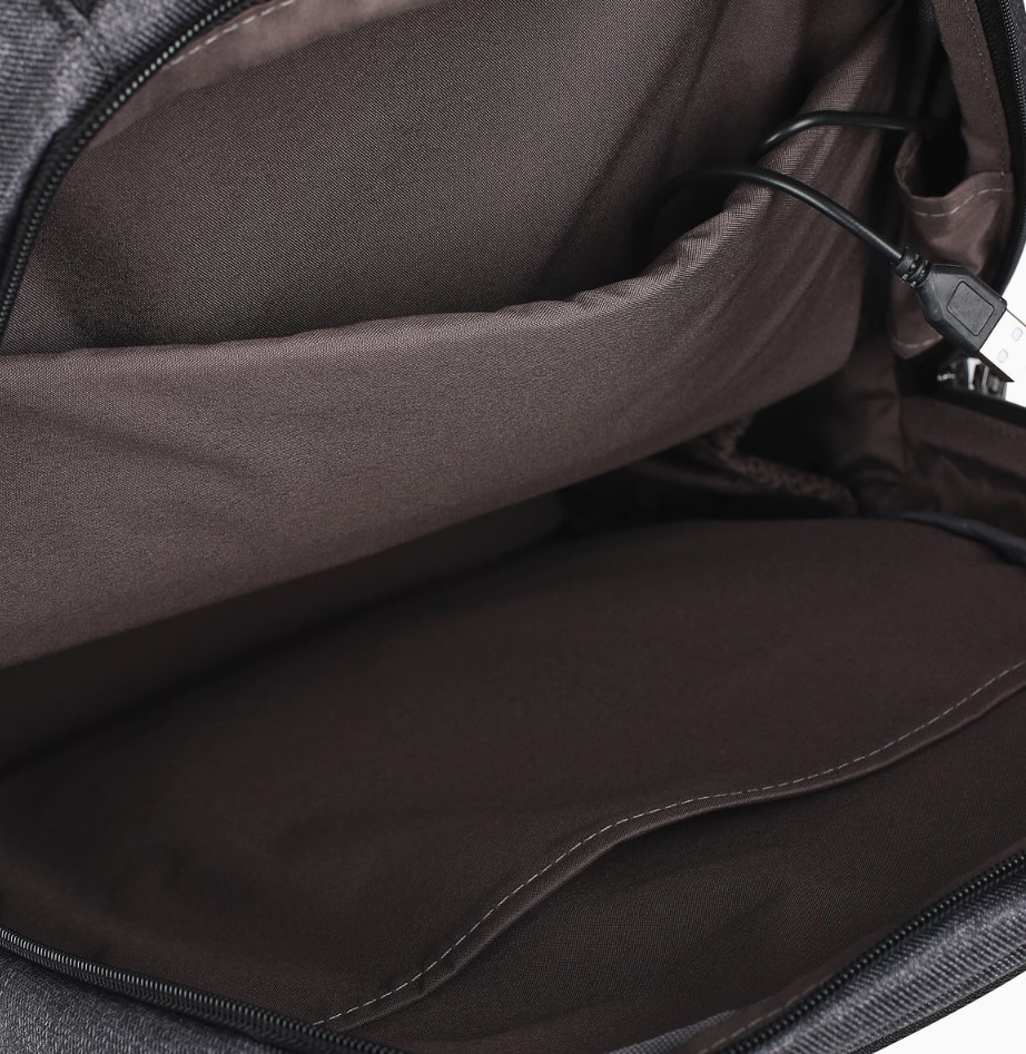 EBH29827-DG-14 Рюкзак (Серый тёмный/30*42*14/нейлон/0,66 кг/Eberhart)