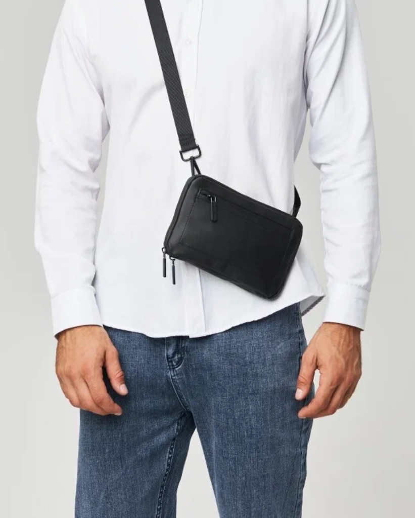 HB1125-04 Сумка через плечо Henry Backer (Черный/13*20*1/полиэстер)