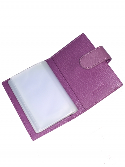 42003-2605 Plum Визитница Malgrado (фиолетовый/7,5*11*1,5/натуральная кожа/Malgrado)