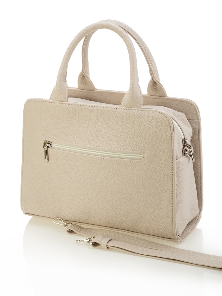 3859 Сумка женская бежевый/белый (Бежевый/белый/30*22*12/Экокожа/Redmond)