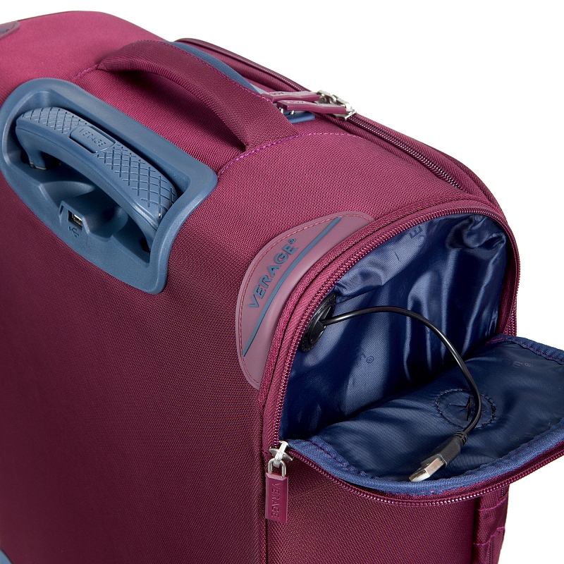 GM17016W20 (grape red) Чемодан-тележка Verage (Бордовый/40*55*20/полиэстер/S/2,4 кг/44 литра)