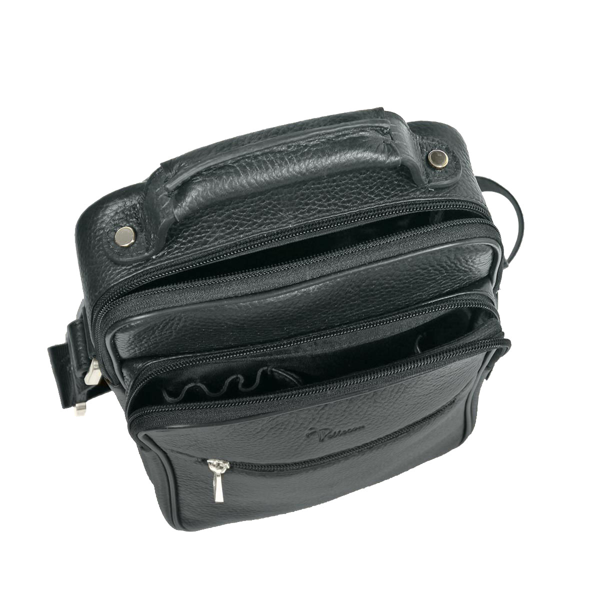 102-824-1 Сумка мужская кожа (Пеллекон) (черный/19,5*25*7/натуральная кожа/PELLECON)