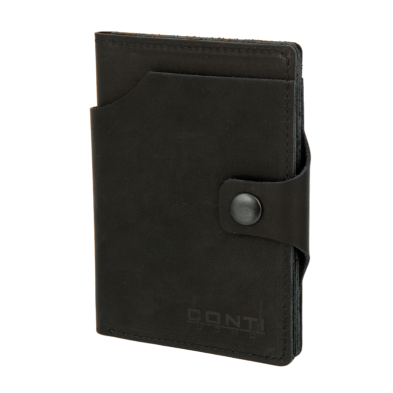 12253 black Портмоне 3 в 1 с отделами для автодокументов и паспорта Conti UOMO (черный/10,5*14,5*1,5/натуральная кожа/Conti Uomo)