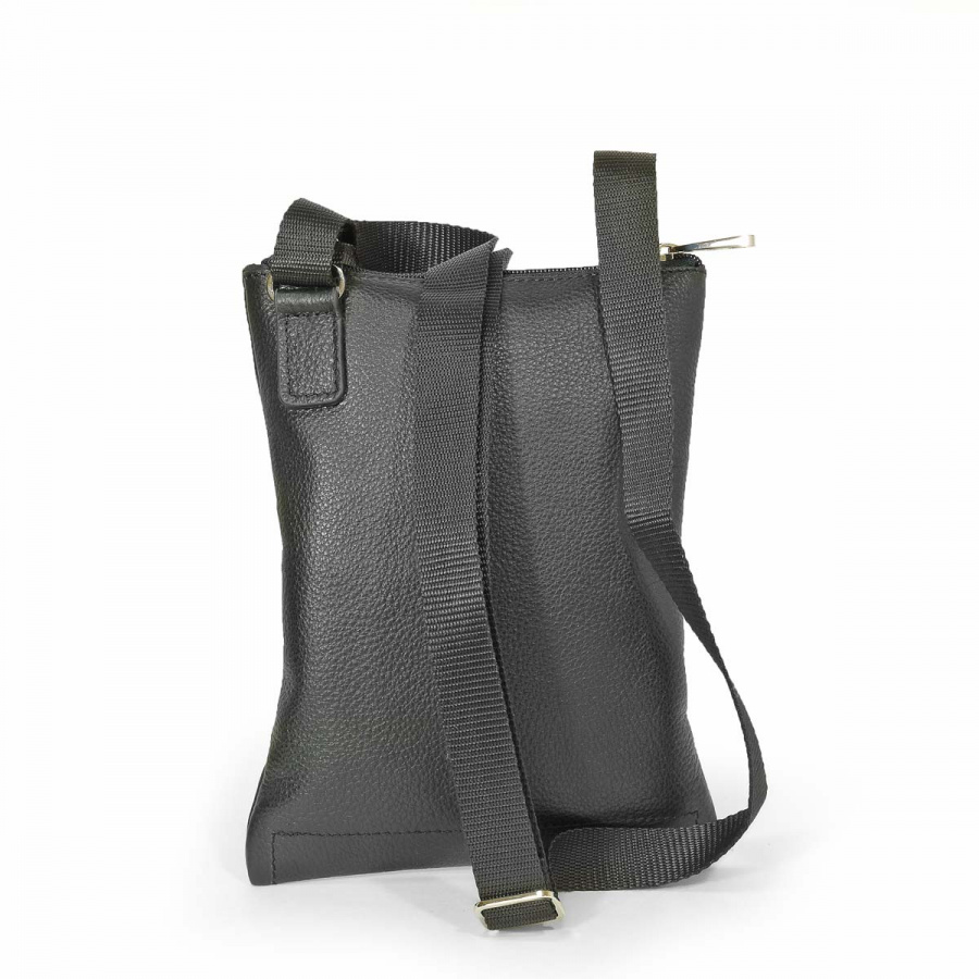 102-812-1 Сумка мужская (Пеллекон) (Черный/18*25*1/натуральная кожа)