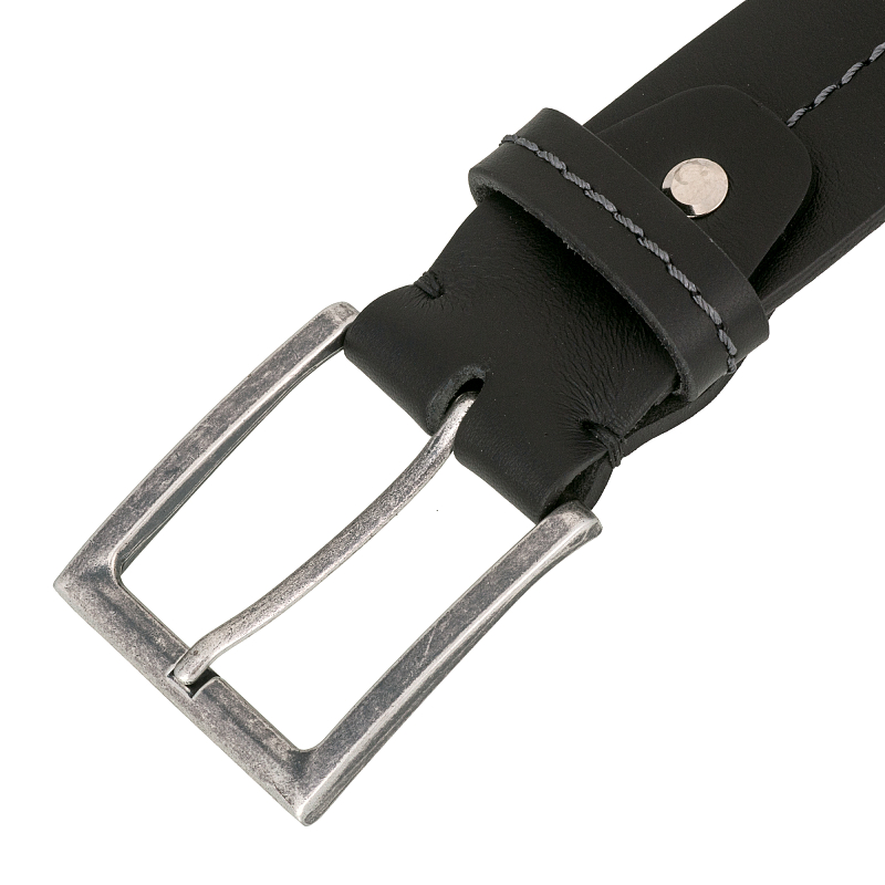 80640 Black Ремень Conti Uomo (длина 130) (Черный/130 см/натуральная кожа/Conti Uomo)