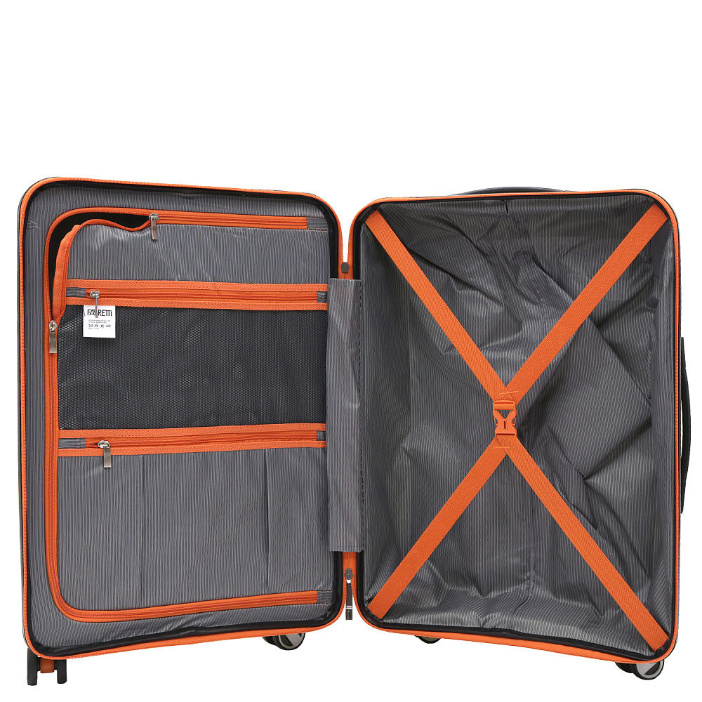 EN6520-24-116 FABRETTI Чемодан 4-х колесный 100% полипропилен (зелёный/45*66*26/полипропилен/M/FABRETTI)