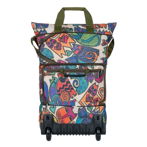 М-40-2 Сумка на колесах дизайн кошки (бежевый) (бежевый/34*58*17/текстиль/NTL Continent)