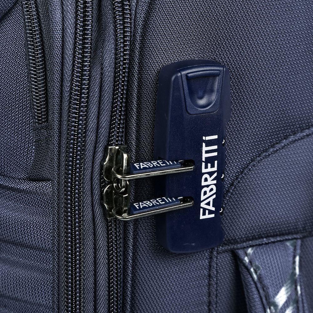 TRM2311-28-8 FABRETTI Чемодан 4-х колесный 100% полиэстер (Синий/48*80*33/полиэстер/L/FABRETTI)