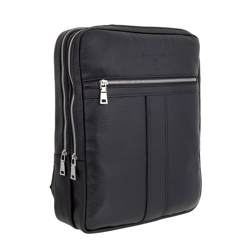 7006 Napoli black Рюкзак Sergio Belotti (черный/30*37,5*11/натуральная кожа/Sergio Belotti)