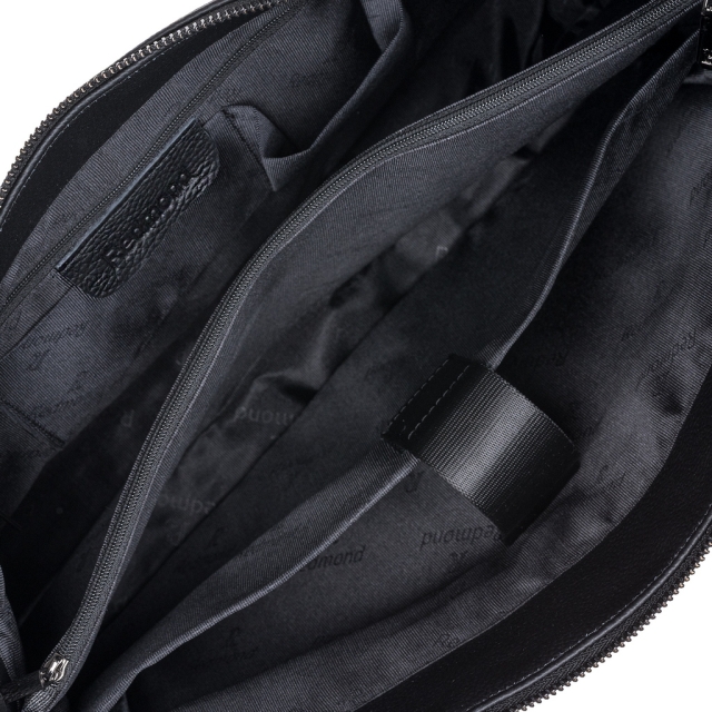 8018 Сумка мужская натуральная кожа (черный/40*30*9/натуральная кожа/Redmond)