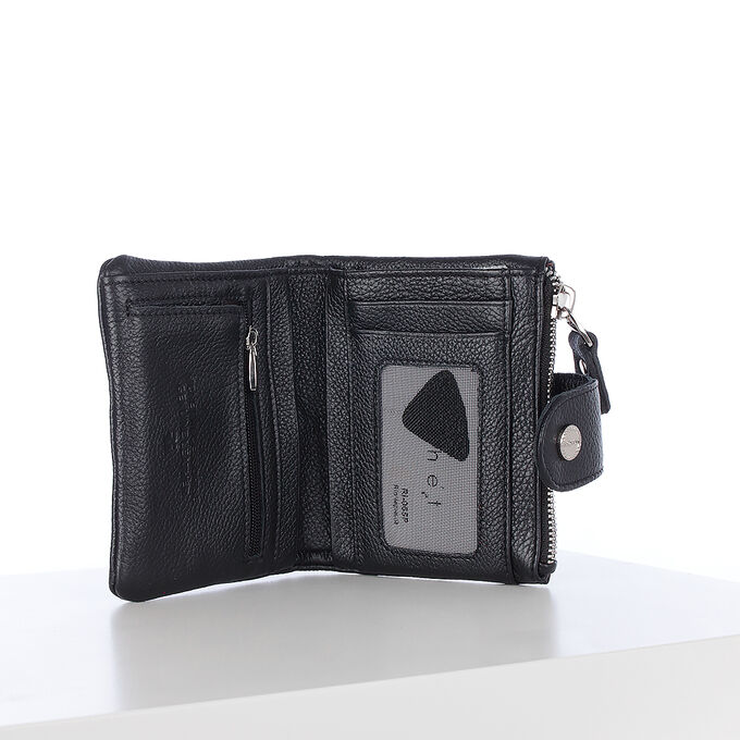 Ri-065P Портмоне женское Черный (черный/11,5*9*2,5/натуральная кожа/Richet)