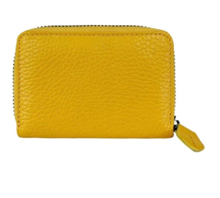 0043-56 Картхолдер натуральная кожа KARYA (Жёлтый/11*8*2/натуральная кожа/KARYA)