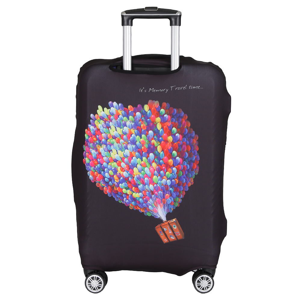 W1013-L (FABRETTI) Чехол для чемодана 92%Полиэстер/8%Спандекс (черный)