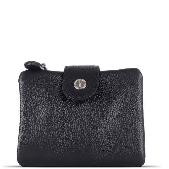 Ri-065P Портмоне женское Черный (черный/11,5*9*2,5/натуральная кожа/Richet)