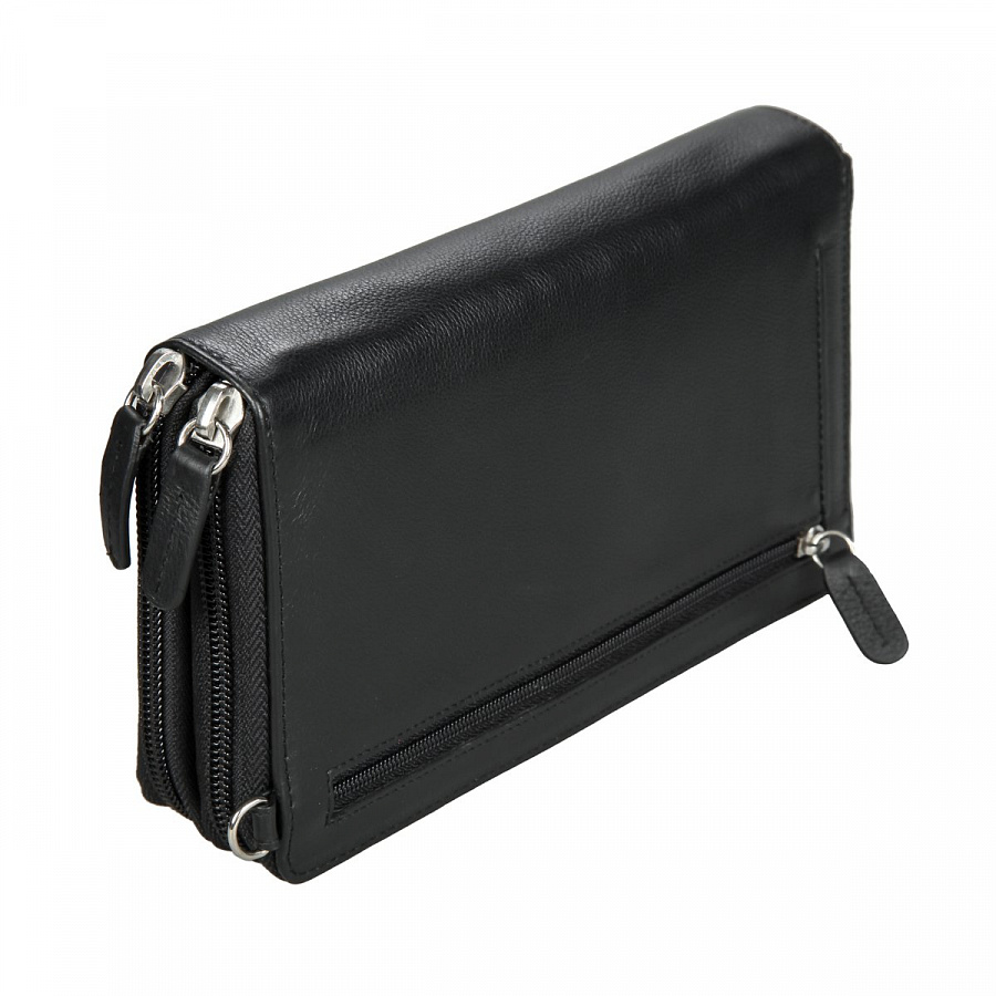 846-02 (denim black) Клатч мужской Sergio Belotti  (Черный/11,5*20*3,5/натуральная кожа)