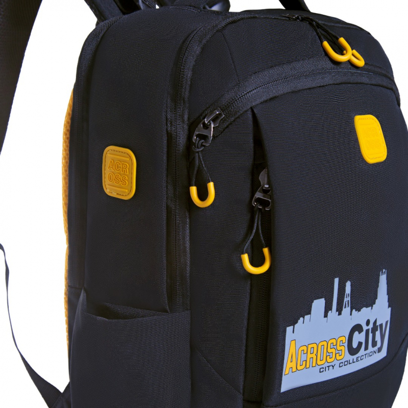 M-4-1 ACROSS Молодежный рюкзак (Черный/31*45*12/полиэстер/0,7 кг/Across)