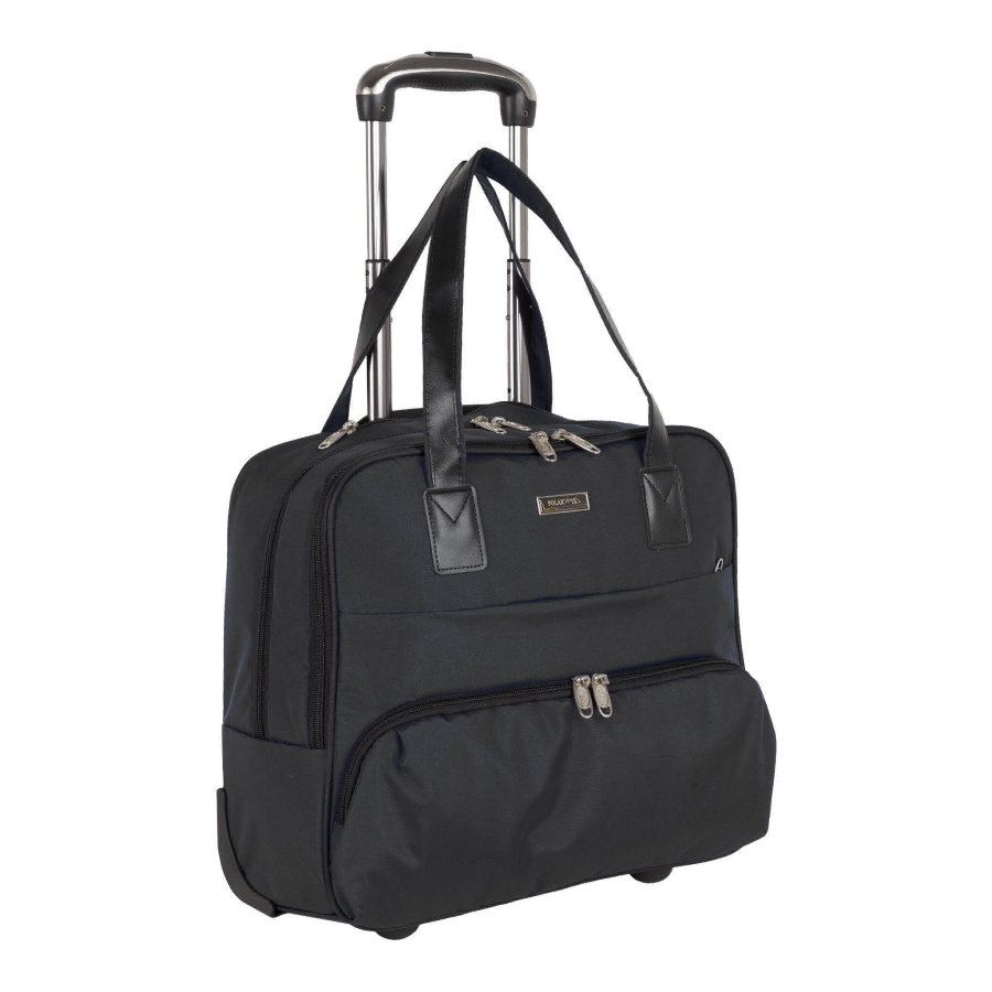 П7104Ж (темно-серый) сумка Пилот мини из жаккарда с 2-я колесами и телегой (Серый/41*47*22/полиэстер/Polar)