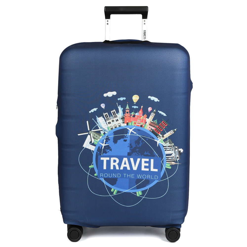 W1016-M FABRETTI Чехлы для чемоданов 92%полиэстер 8%спандекс (синий)