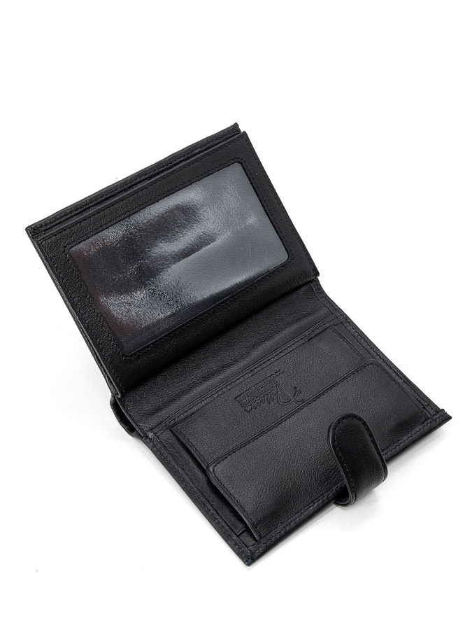 105-319-1 Портмоне мужское (Пеллекон) (черный/10,5*13*2/натуральная кожа/PELLECON)
